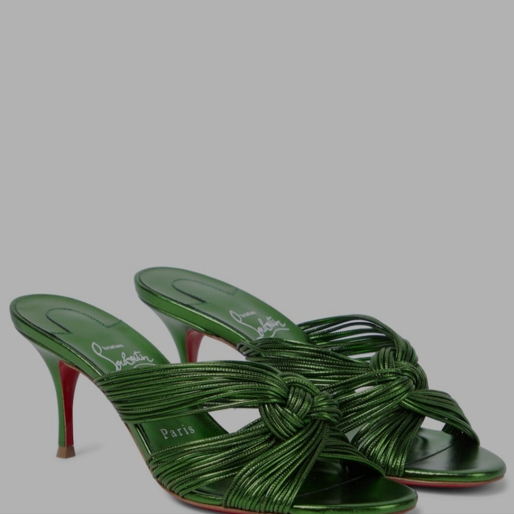 Christian Louboutin Multitaski 70mm knotted leather sandals size 40, US 9